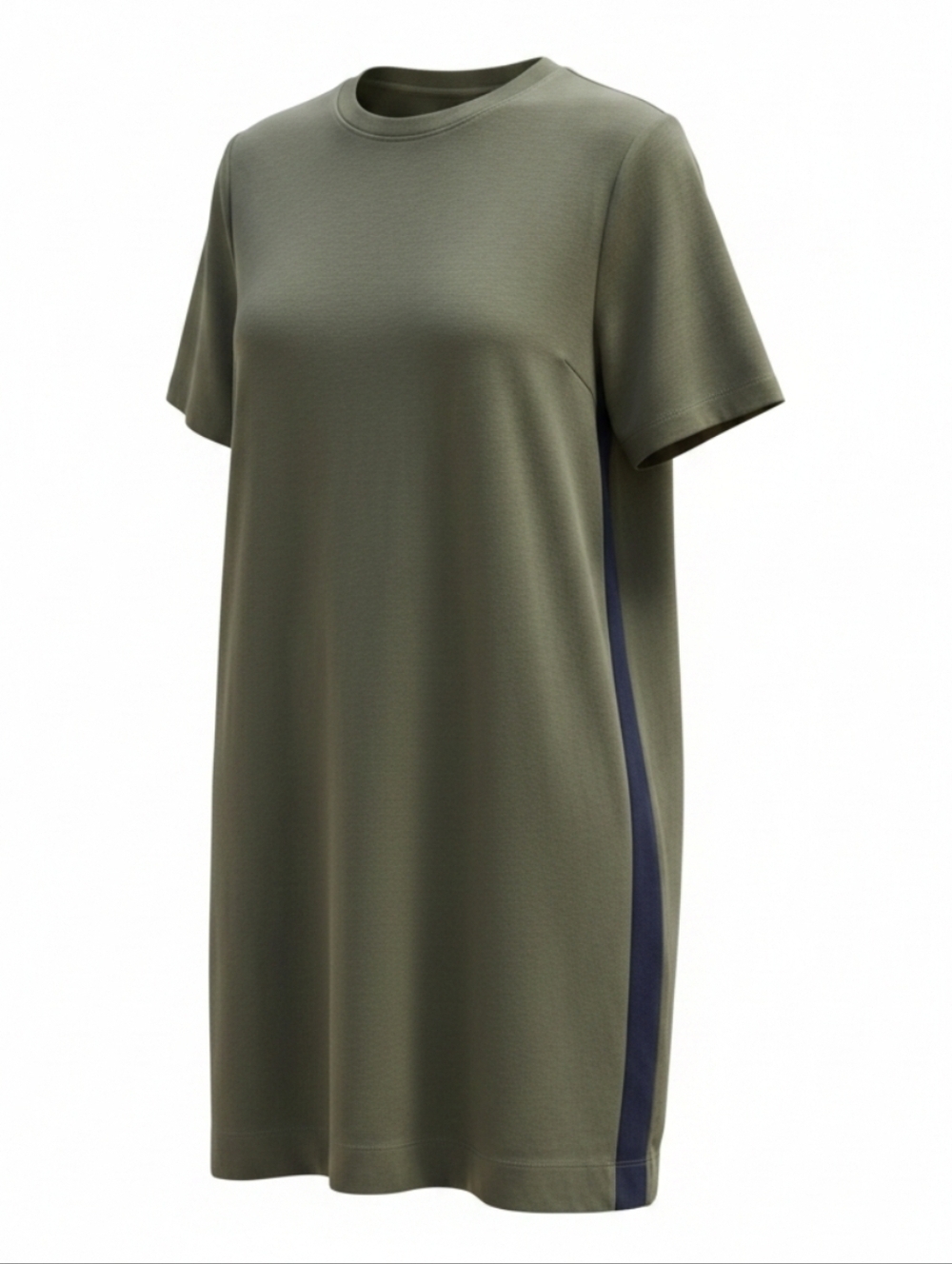 Ann Taylor Casual Strioed Short Sleeve T-Shirt Dress In Olive Size 4